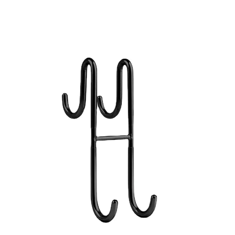 304 Edelstahl Glastür Duschhaken - Handtuchhalter Haken für Küche und Bad - Bohrfreier Haken (1/2 Stk)