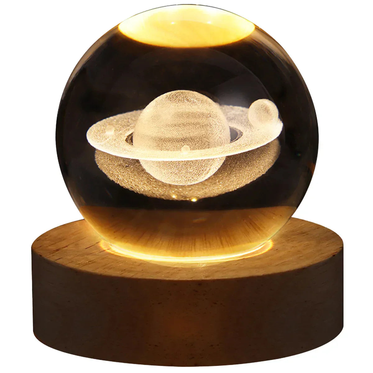 Frendorf | GalaxyGlow Kristalllampe | 3D Galaxie Kristallkugellampe | LED Stimmungslicht | Einzigartige Deko für Zuhause