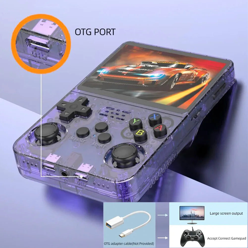 Frendorf | R36S Handheld Retro-Spielkonsole Linux-System Bildschirm Tragbarer Taschen-Video-Player 128GB