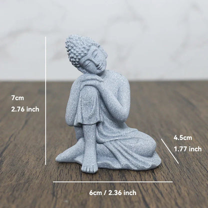 Buddha Stein Statue Kleine Buddhistischen Mönche Tibetischer Buddhismus Figuren Zen Garten Ornament Meditation Zuhause Aquarium Dekoration