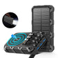 Frendorf | Neue 30000mAh Heavy Duty Schnell Solar QI Power Bank Mit Wireless Charging Für Android Samsung iPhones