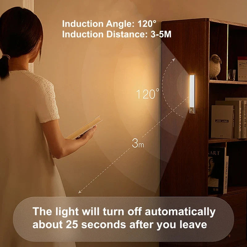 Bewegungsmelder LED Nachtlicht USB wiederaufladbare kabellose Lampe