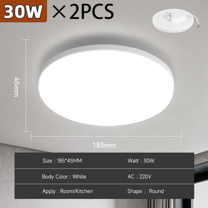 Frendorf | Moderne LED-Deckenlampe – 18W/30W/40W/72W Runde Deckenleuchte für Wohnzimmer, Schlafzimmer, Küche und Badezimmer