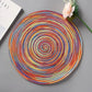 Placemats for Dining Table 1 PC,Heat-Resistant Placemats Stain Resistant Anti-Skid Washable PVC Woven Vinyl Tableware Mat,INS