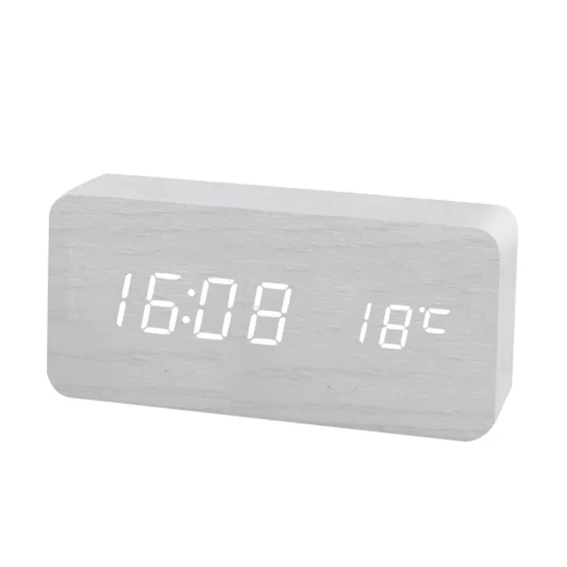 Frendorf | EcoTime Digitaler Wecker aus Holz | LED-Anzeige | Modernes Design | Lautlos | Umweltfreundlich