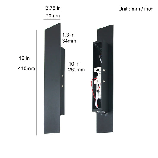 Frendorf | 18W LED Wandleuchte – Moderne Auf- und Abwärts-Wandleuchte für Schlafzimmer, Wohnzimmer, Küche und Eingangsbereich, Schwarz & Weiß, 2-Lichtquelle