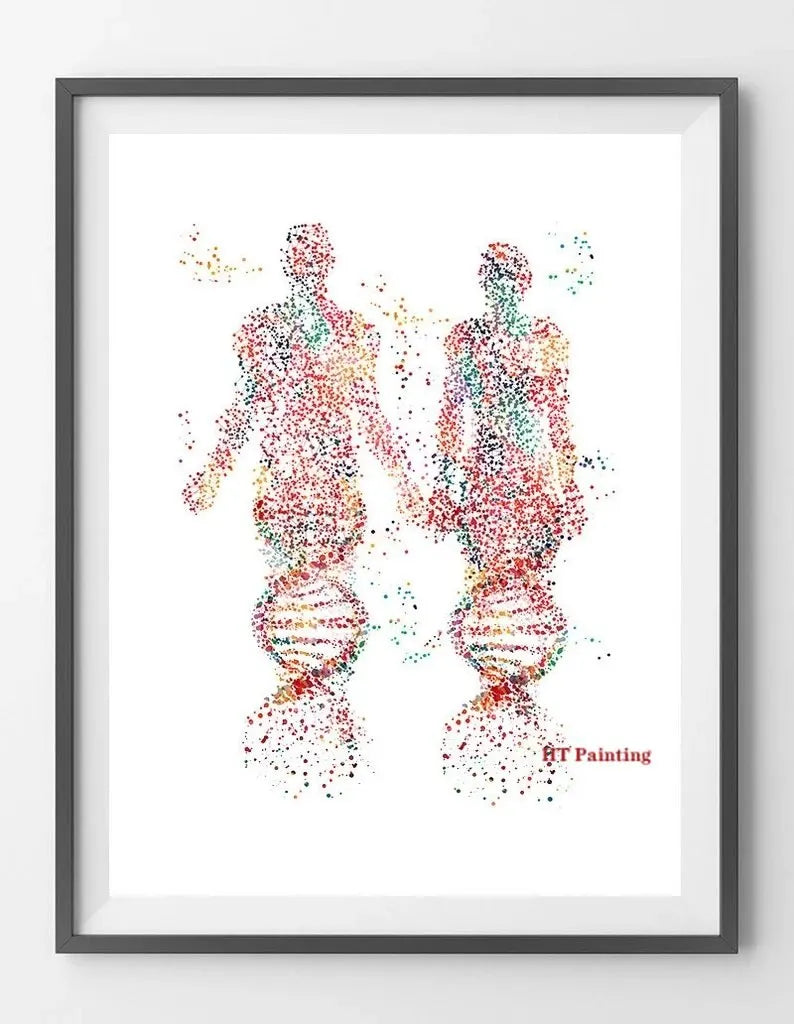 DNA-Genetic-Code-Poster, Einzelhelix-Baumdesign-Leinwandmalerei-Poster für die Wohnkultur Wohnzimmer-Wandkunst für das Schlafzimmer