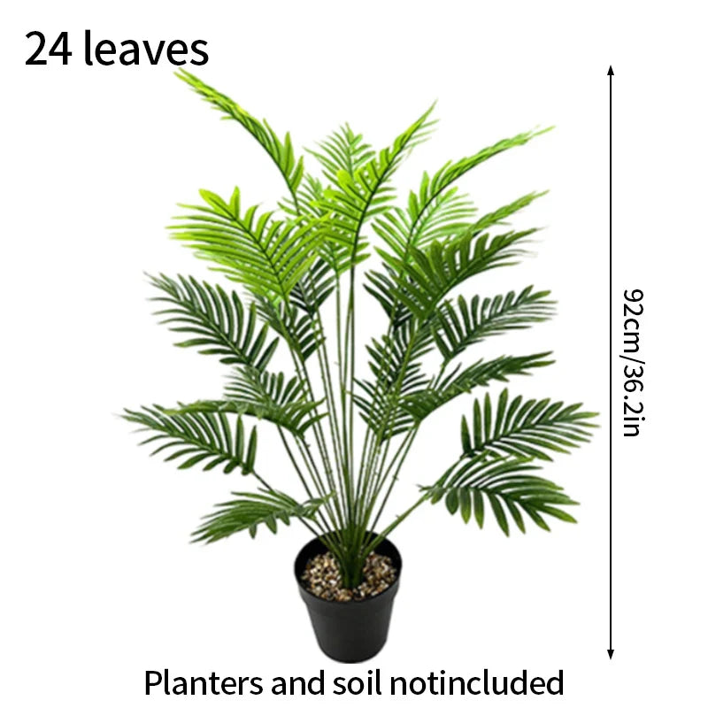 Frendorf | Großer dekorativer künstlicher Palmenbaum – Künstliche tropische Bananenblätter für Zuhause, Büro und Gartendekoration (1 Stk)
