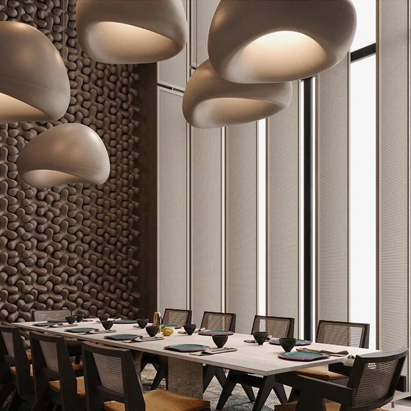 Frendorf | ZenGlow Wabi Sabi Pendelleuchte | Minimalistisches Design | Elegante Hängeleuchte für Wohnzimmer & Esszimmer
