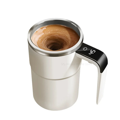 Automatischer, selbstrührender Magnetbecher aus Edelstahl 304 mit LCD-Display, Kaffee, Milch, Saft, Rührbecher, intelligente Thermobecher