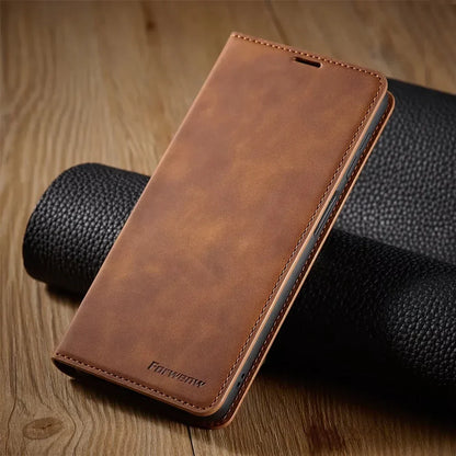 Frendorf | Samsung Hülle: Magnetische Leder Tasche für stilvollen Schutz