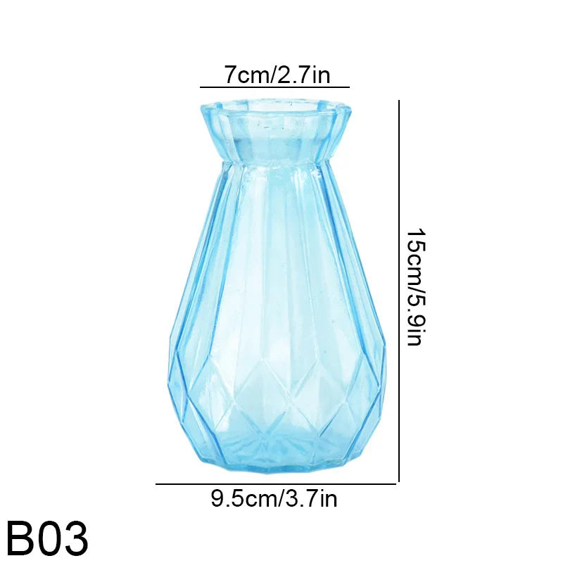 Transparente einfache Glas-Blumenvase, kleine frische Blumentopf, Aufbewahrungsflasche, Zuhause, Wohnzimmer, Dekoration, Ornamente, Blumenarrangement