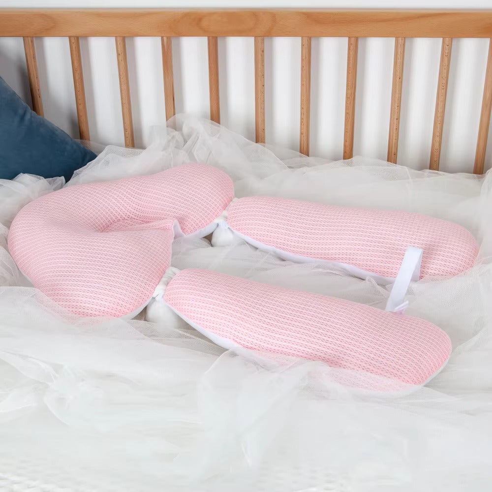 Frendorf | Bio-Baumwolle U-förmiges Baby-Kissen - Weiche & sichere Nackenstütze für Säuglinge, verstellbares Hugbuddy-Design für gemütlichen Schlaf