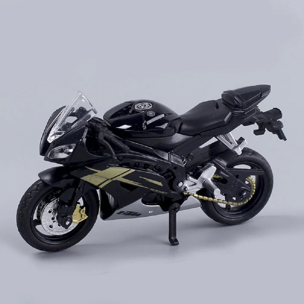 1:18 Maßstab Yamaha R6 Legierungsroller Sportbike Figuren Diecasts Kinder Spielzeug Motorrad Rennmodell Nachbildungen Sammlergeschenk für Jungen