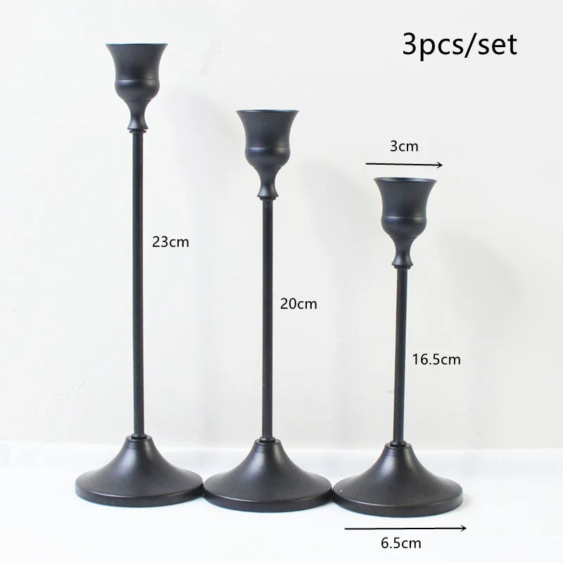 Nordic Stil Metall Kerzenhalter Einfache Schwarz Goldene Hochzeit Dekoration Bar Party Wohnzimmer Dekor Home Dekor Kerzenhalter