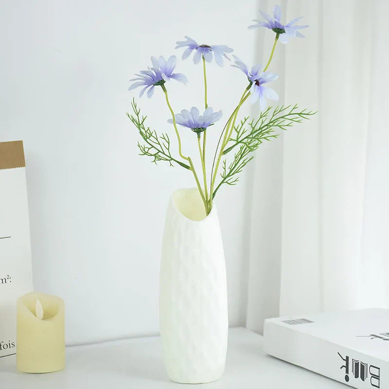 Frendorf | Blumeo Minimalistische Blumenvase | Weiße Keramikvase für Tisch- & Küchendekoration | Perfekt für Hochzeitsarrangements & Blumensträuße