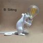 Frendorf | CritterGlow Moderne LED Tischlampe | Harz Tierdesign | Ratte, Katze & Eichhörnchen | Nachtlicht & Wohnkultur