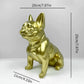Französische Bulldoggen-Statue – farbenfrohe Hundestatue aus Kunstharz für Heimdekoration und Präsentation im Freien, perfekt für Bulldoggenliebhaber