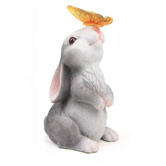 Schmetterling und Blumen Hase Gartenlicht