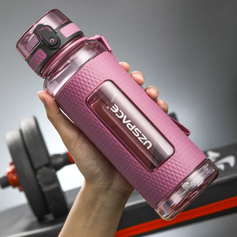 UZSPACE Sport-Wasserflaschen, BPA-frei, tragbar, sturzsicher, auslaufsicher, großes Fassungsvermögen, Fitness-Wasserkocher, Tritan-Kunststoff-Trinkflasche
