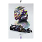 FI Formel 1 Rennhelm 2023 Saison Meisterschaft Team Bewegung Wandkunst Leinwandbild Nordisches Poster Wohnzimmer Dekor