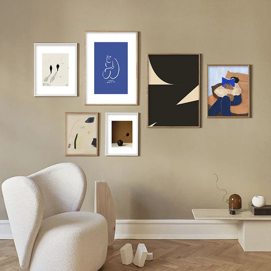 Abstrakter Minimalismus Geometrie Silhouette Wandkunst Leinwanddruck Nordic Poster und Drucke Wandbilder für Wohnzimmer Dekoration