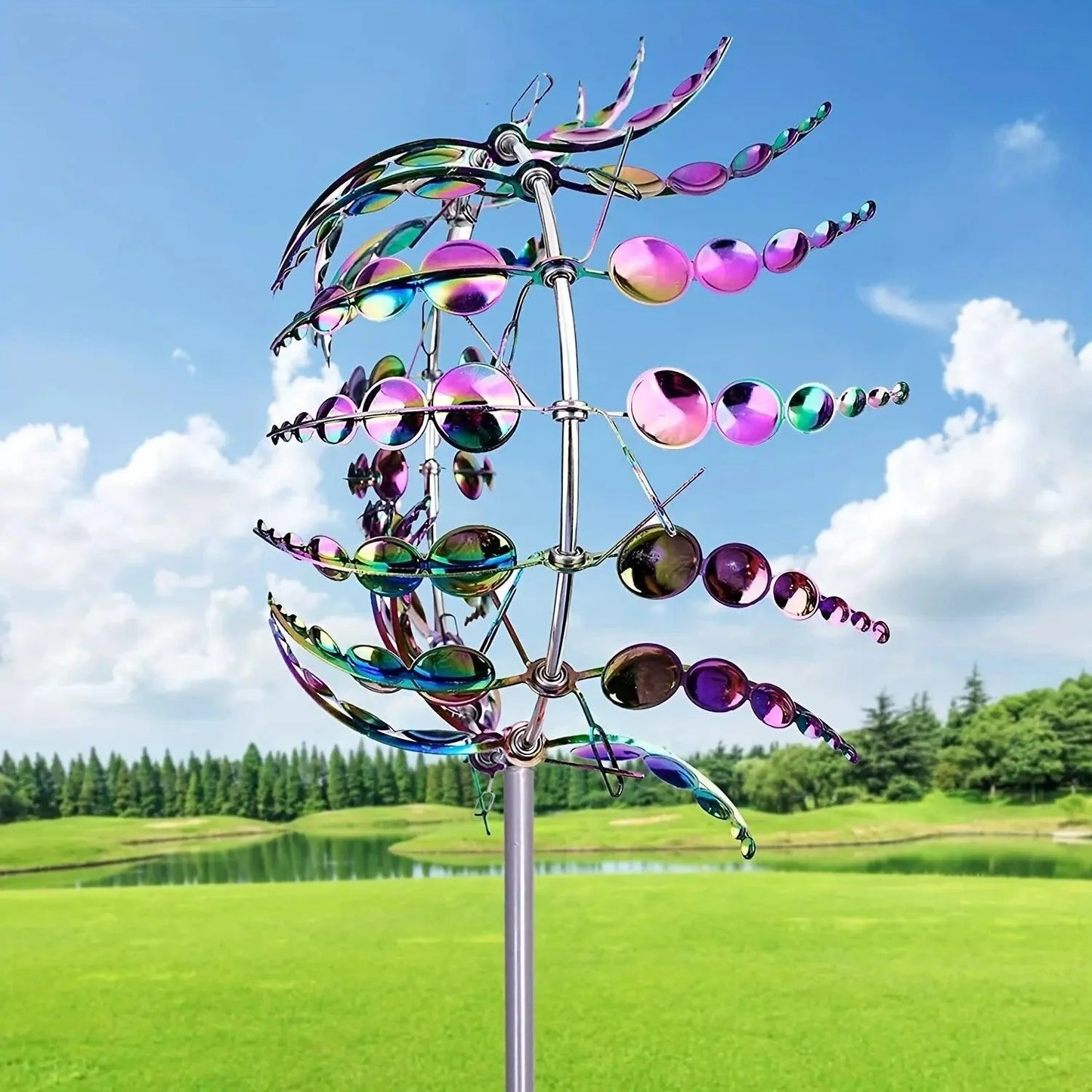 Windmühle Spinner | Einzigartiges windbetriebenes Gartendekor aus Metall