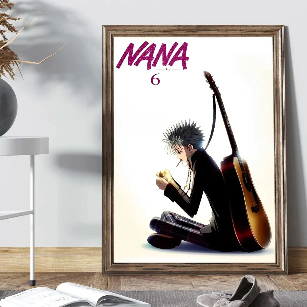 Japanischer Klassischer Anime NANA Poster Selbstklebendes Kunstposter Retro Kraftpapier Aufkleber Raum Bar Café Vintage Dekoratives Gemälde