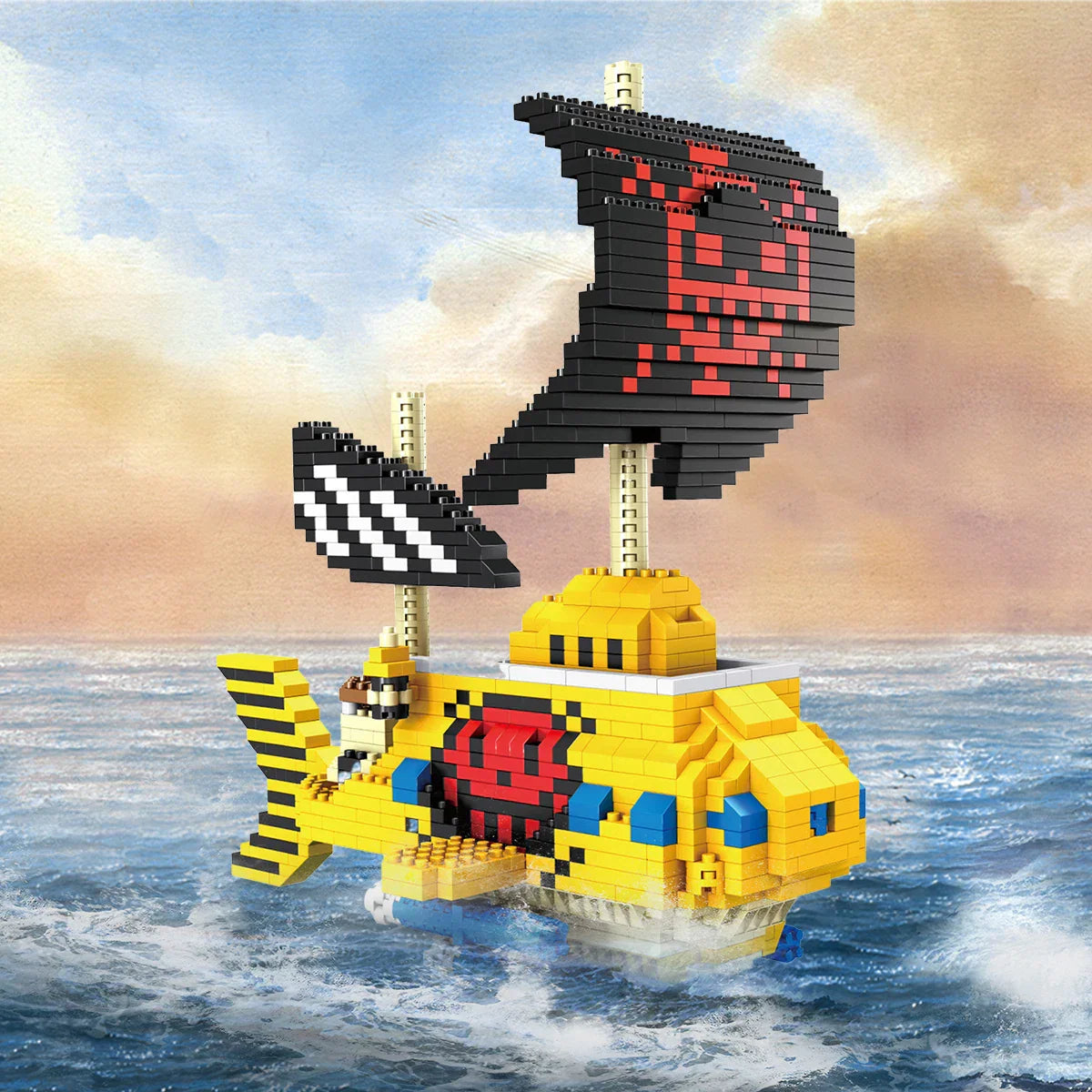 DIY Navigation Schiffs-Bausteine Spielzeug, Piratenschiff Dekoration Bildungsspielzeug, Geschenke für Jungen und Mädchen