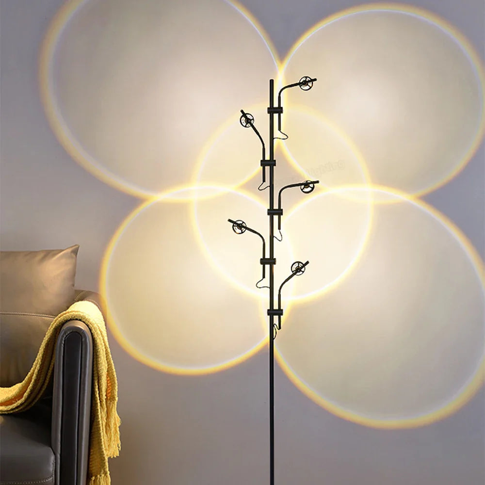 Italienisches Design LED Stehleuchte – Regenbogen-Projektionslampe für atmosphärisches Licht