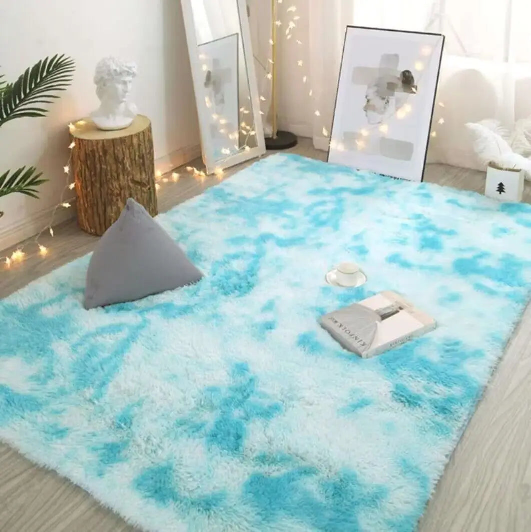 Weicher großer Teppich Wohnzimmer Plüsch Lounge Bodenmatte Schlafzimmer Bett Weicher Samtteppich Kinderzimmer Rutschfester dekorativer Teppich