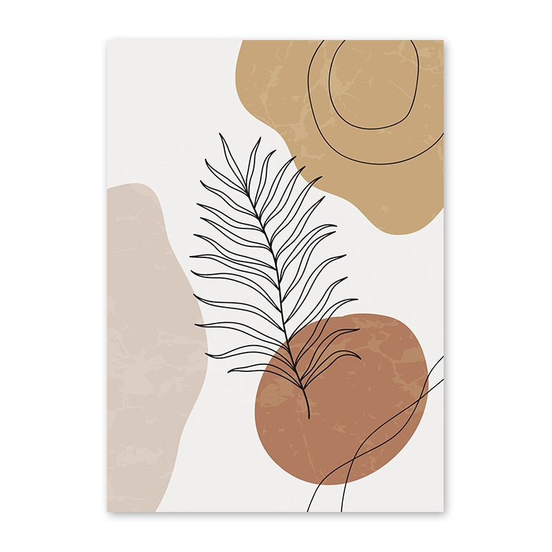 Abstrakte Beige Wandkunst Leinwanddrucke