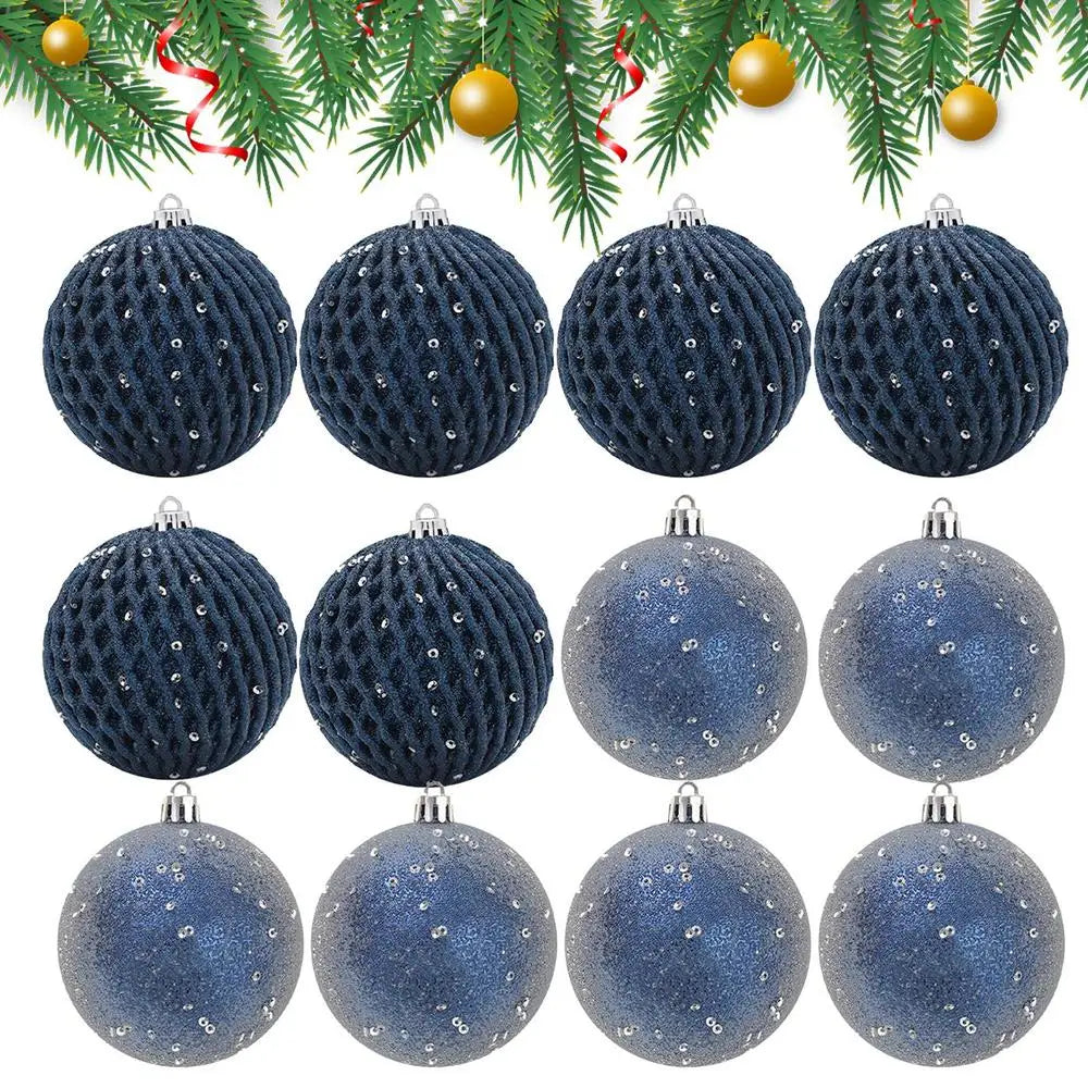 Frendorf | 12 Stück Bruchfeste Glänzende Kugel Weihnachtsbaum Dekor