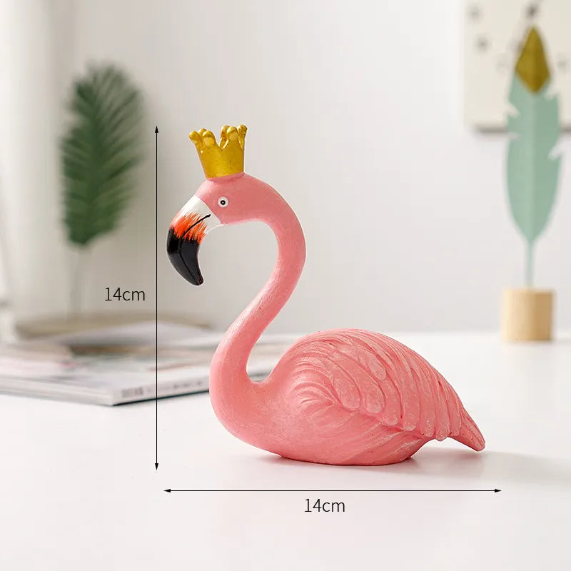 Nordic Flamingo Figurine Figure Statue Sculpture Living Room Office Wedding Party Ornaments Home Decor Decoration Accessories