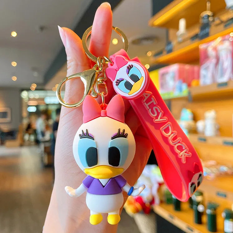 Anime Disney Schlüsselanhänger - Süßer Mickey Mouse, Minnie, Lilo und Stitch Cartoon Schlüsselring, Ornament und Autoanhänger, Perfekte Geschenke für Kinder