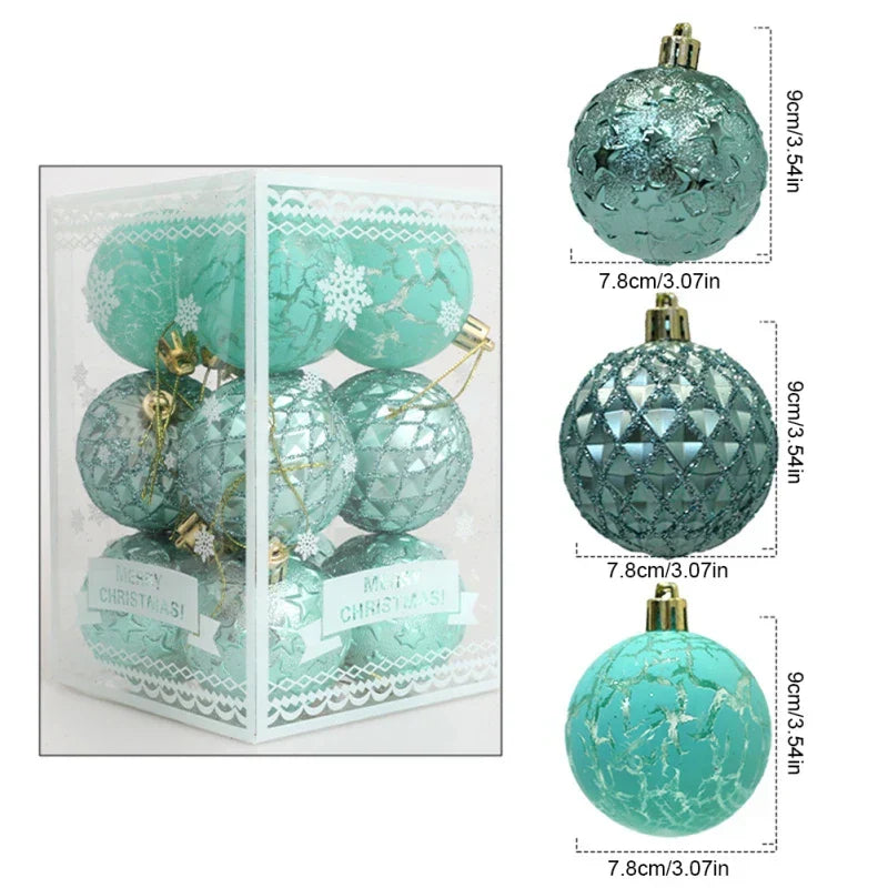Frendorf | 12 Stück Mischmuster Weihnachtsball Baum Dekor