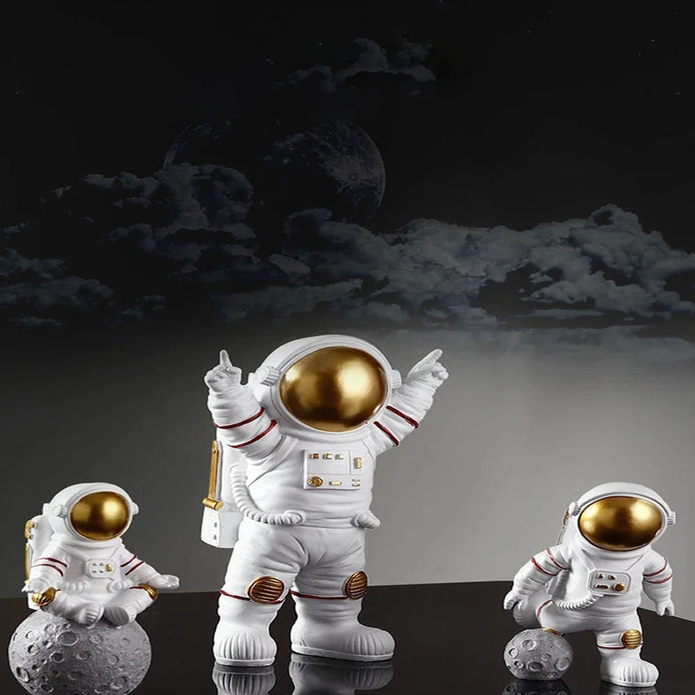 Harz-Astronaut-Figur Statue Raumfahrer Skulptur Pädagogisches Spielzeug Schreibtisch-Dekoration Astronaut-Modell Für Kinder Geschenk