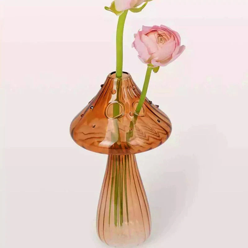 1 Stück Pilz Glasvase Transparent Hydrokultur Blumen Aromatherapie Flasche DIY Kreative Tischhandwerke Nordic Home Dekoration
