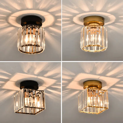 LED-Deckenleuchten mit Kristall-Lampenschirm Schwarz Gold Plafonnier Moderne Dekorative Beleuchtungslösung