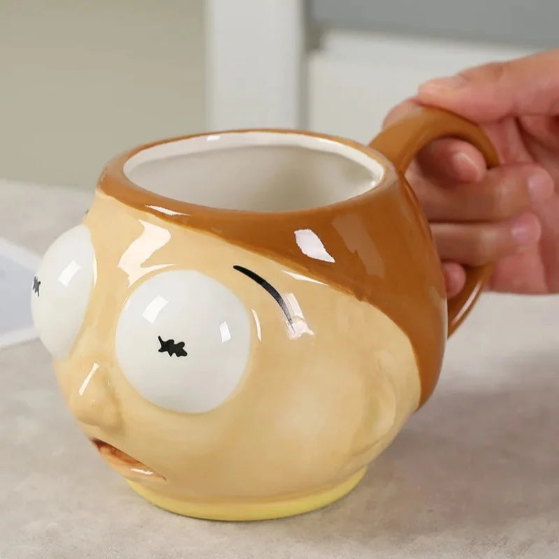 3D Senioren- und Kinderbecher Große Kapazität Keramiktasse Home Office Kinderbecher Kessel Kreative Kaffee Tee Milch Wasser Tassen