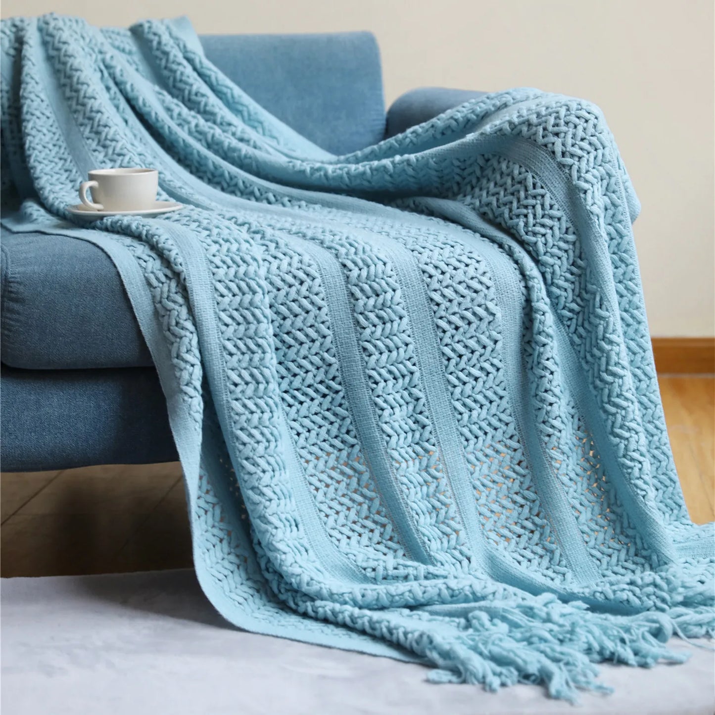 Sofa Wurfdecke mit Quasten Nap