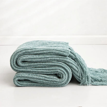 Frendorf | HeartKnit Kuscheldecke aus Chenille | Strickdesign | Für Bett & Sofa | Weich & Gemütlich