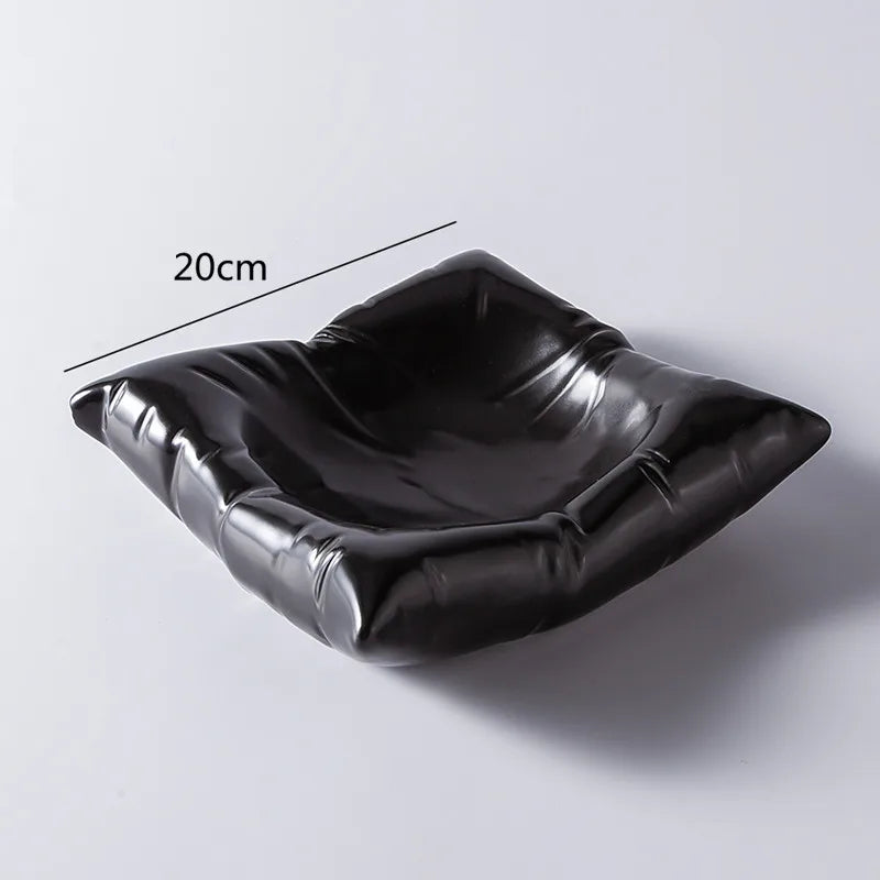 Frendorf | HavenBowl Kreative Keramik-Schale | Imitation Pillow Design | Elegantes Tischgeschirr