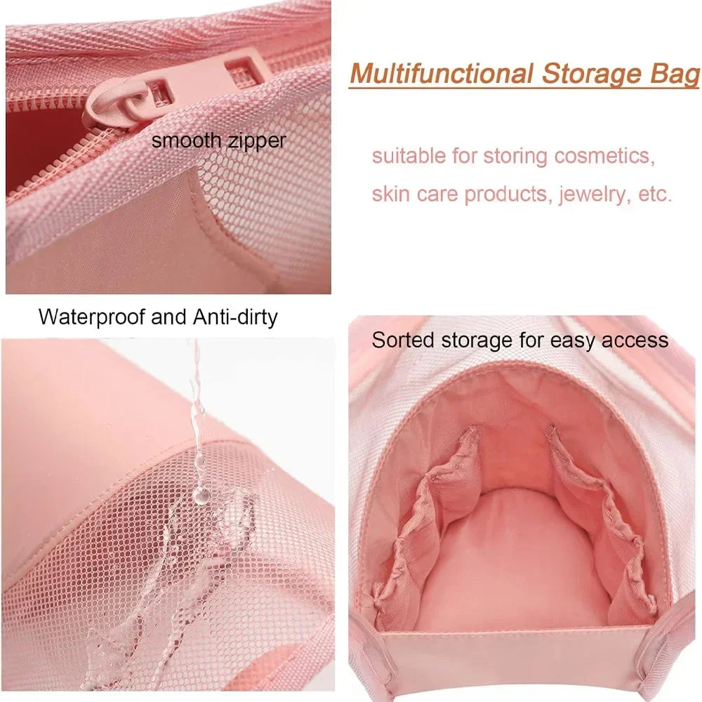 Frendorf | BeautyStand ClearBag | Aufstellbare Kosmetiktasche | Transparent & Robuster Reißverschluss | Wasserabweisendes Nylon