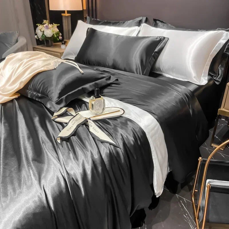 Luxuriöses Seidenbett-Set
