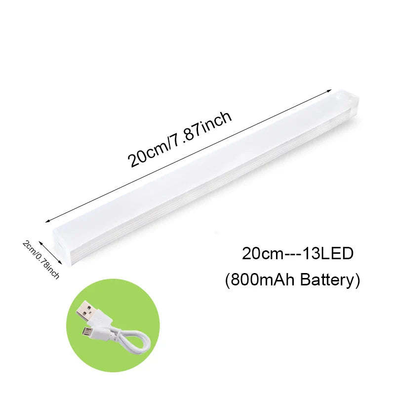 USB wiederaufladbare Bewegungsmelderlampe Unter Schrank Nachtlicht Küchen Schlafzimmer Beleuchtung Wandlampe