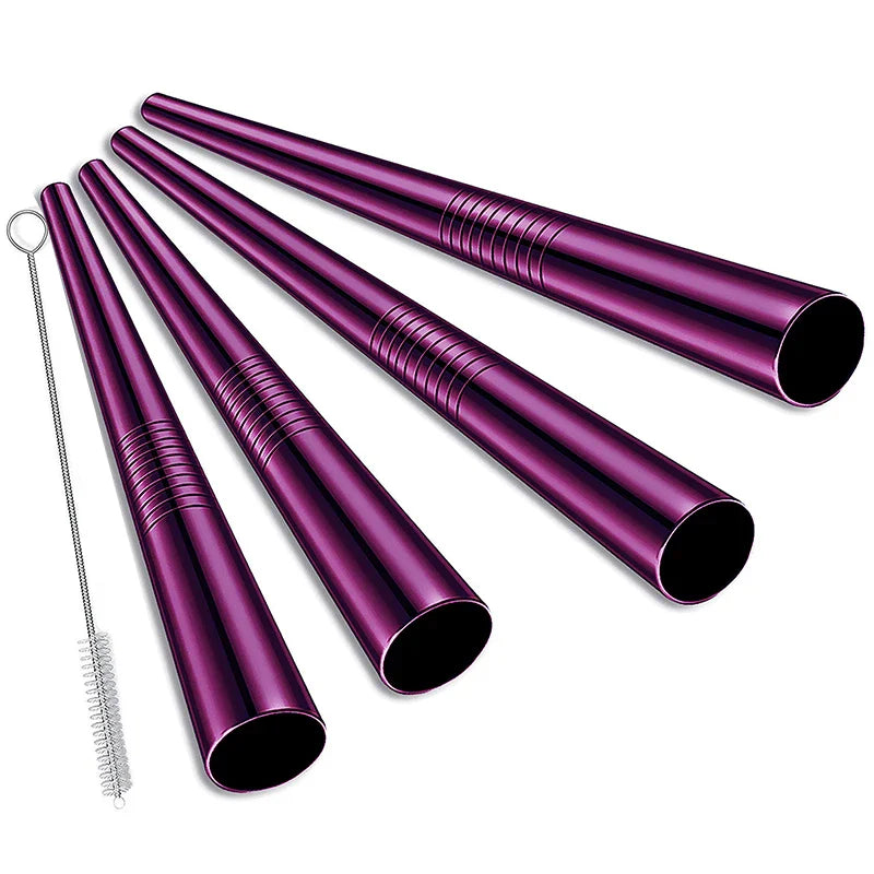 Extra breite Metallstrohhalme für Bubble Tea