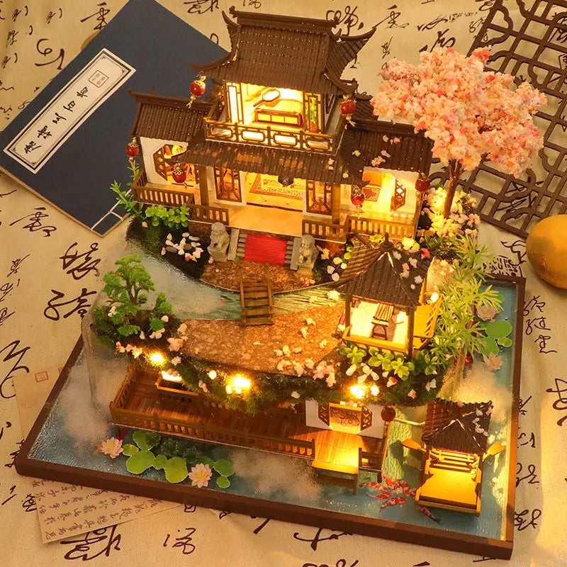 Frendorf | DIY Holz Chinesisches Antikes Casa Miniatur Gebäude Kit