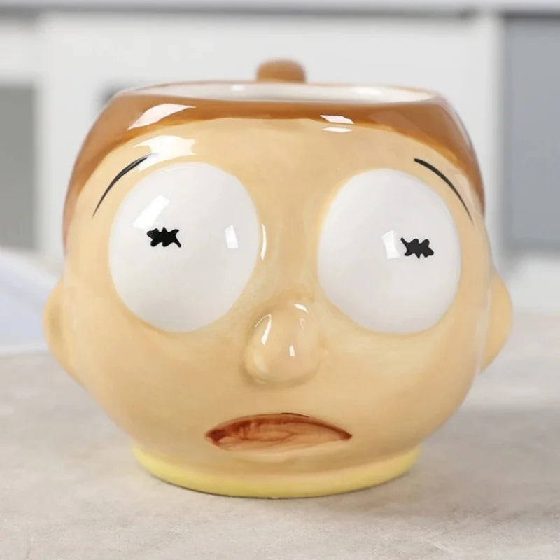 3D Senioren- und Kinderbecher Große Kapazität Keramiktasse Home Office Kinderbecher Kessel Kreative Kaffee Tee Milch Wasser Tassen