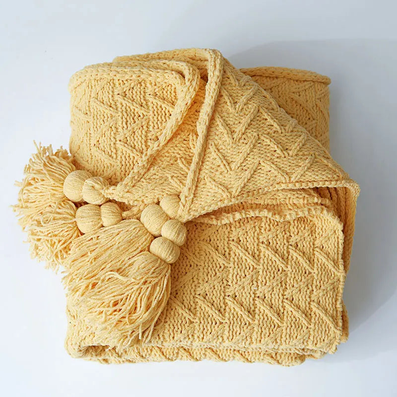 Frendorf | HeartKnit Kuscheldecke aus Chenille | Strickdesign | Für Bett & Sofa | Weich & Gemütlich